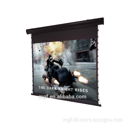 120'' tab-tension motorized projection screen bring 4k image projector screen best for your home theatre projector screen